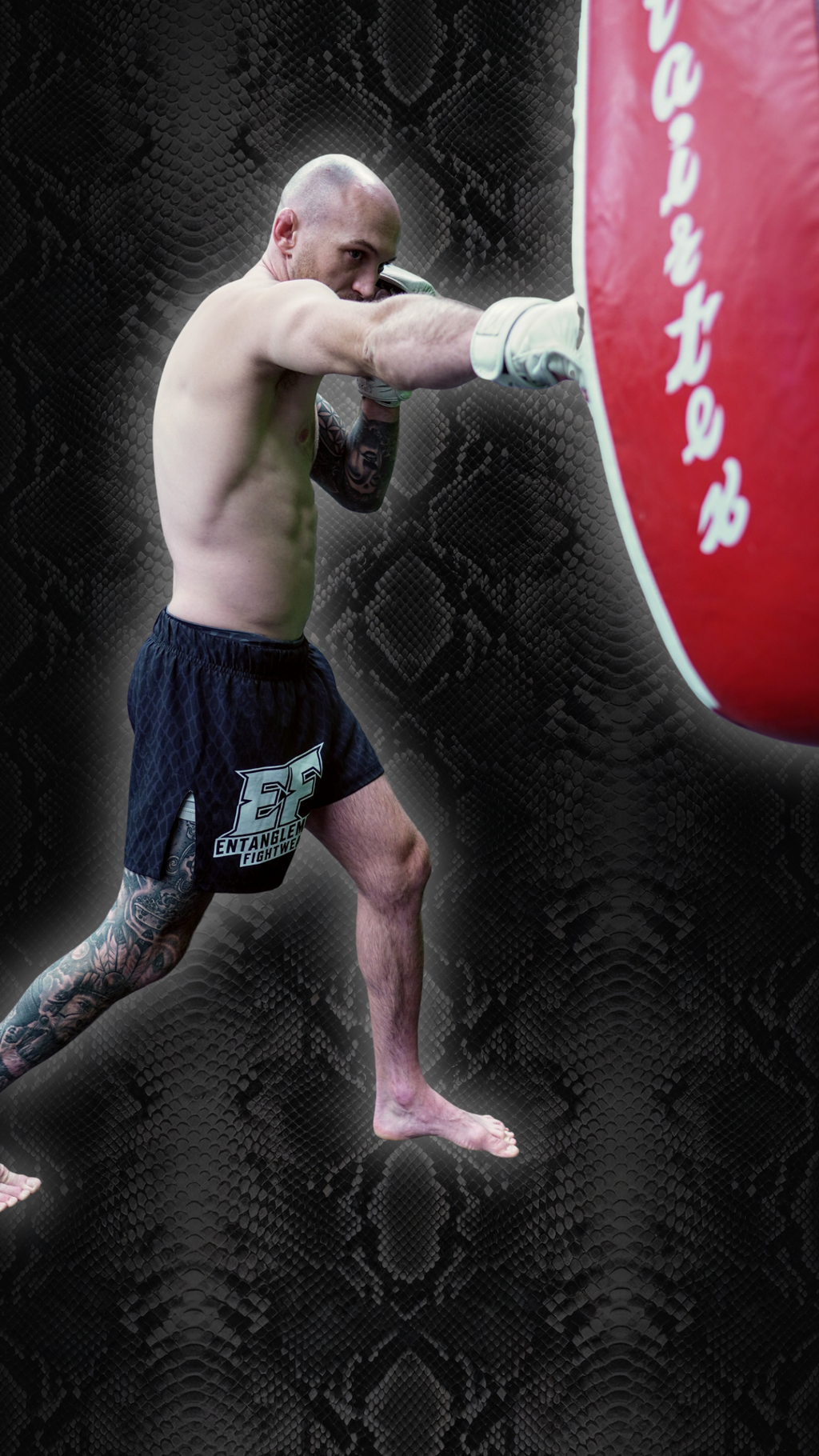 'Serpent hide' Fight shorts
